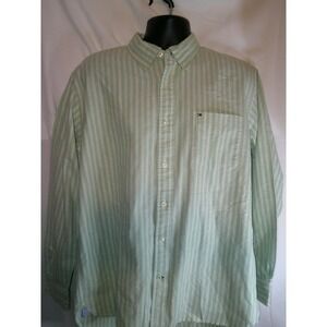 Vintage Tommy Hilfiger Striped‎ Button-Up Shirt Long Sleeve Casual Top L